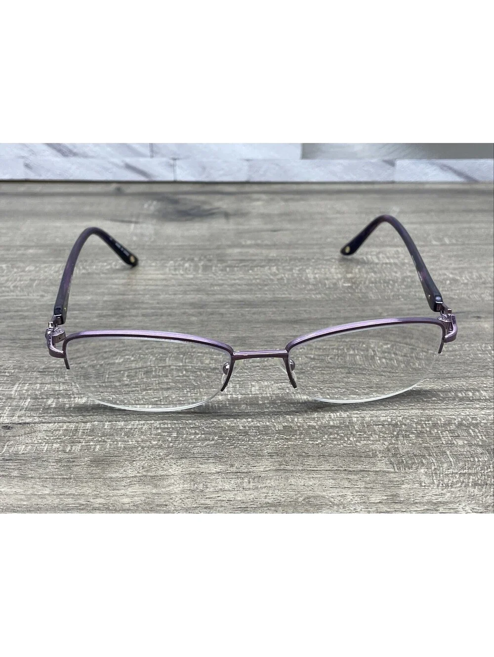 Bulova Avignon Womens Eyeglass Frames Lilac Purple 52-18-135 Metal Half Rim